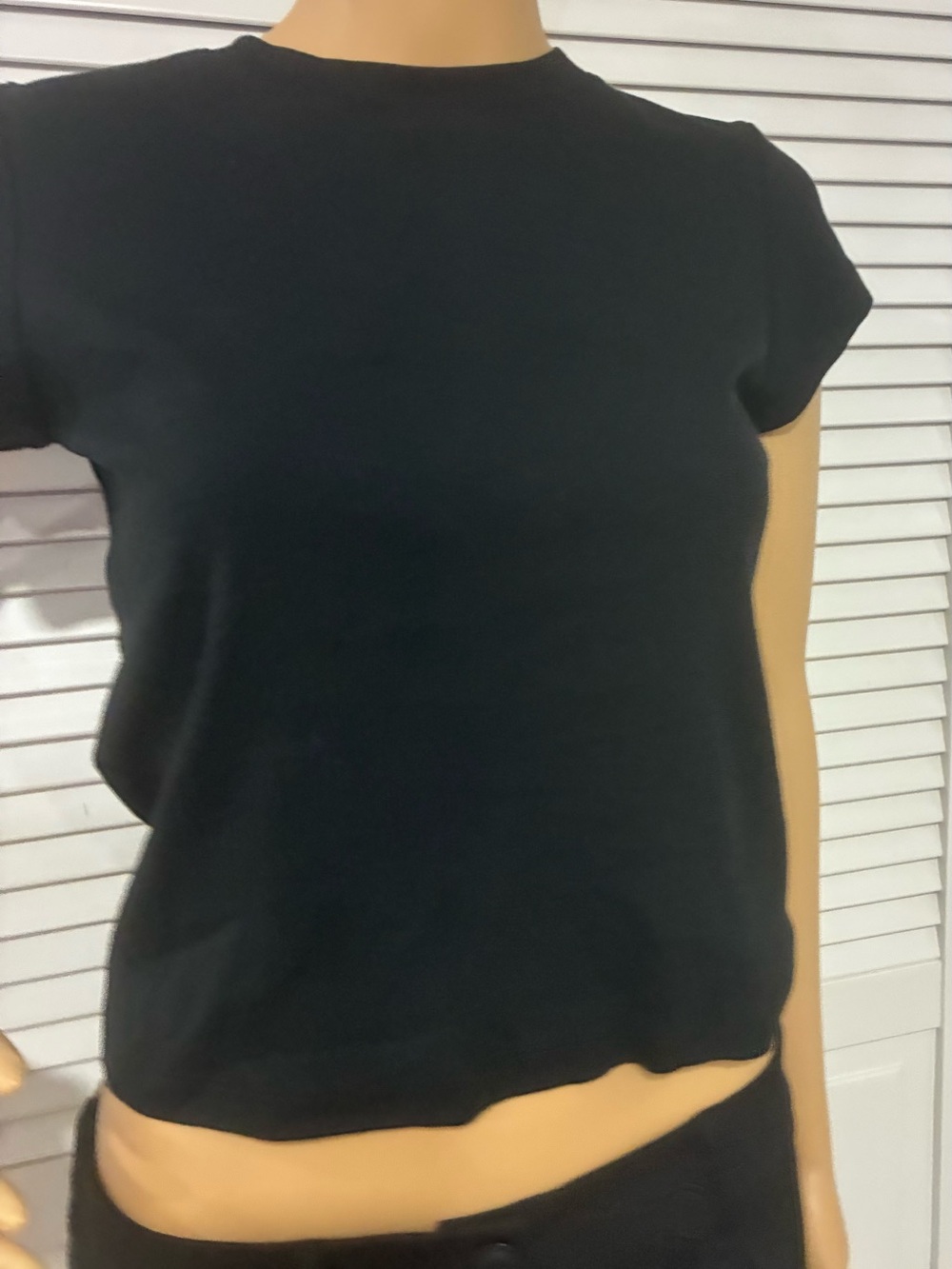 Madewell Black Crop Crewneck Tee